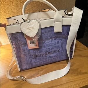 Juicy Couture Blue and White Women's Bag